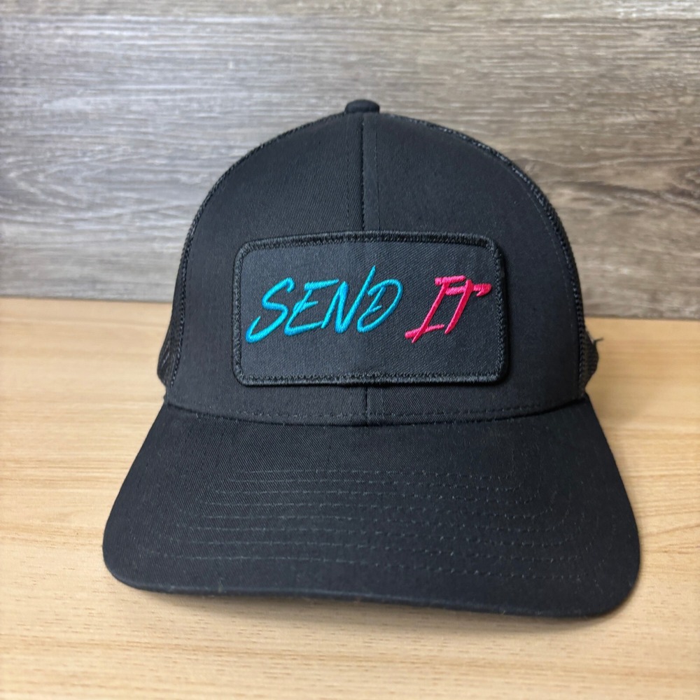 Send It Hat Cap Snap Back Black Adjustable